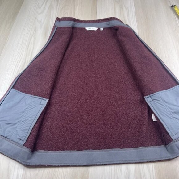 Peter Millar Crown Sweater Fleece Vest Burgundy Full-Zip Claret Size M Medium - Picture 4 of 8